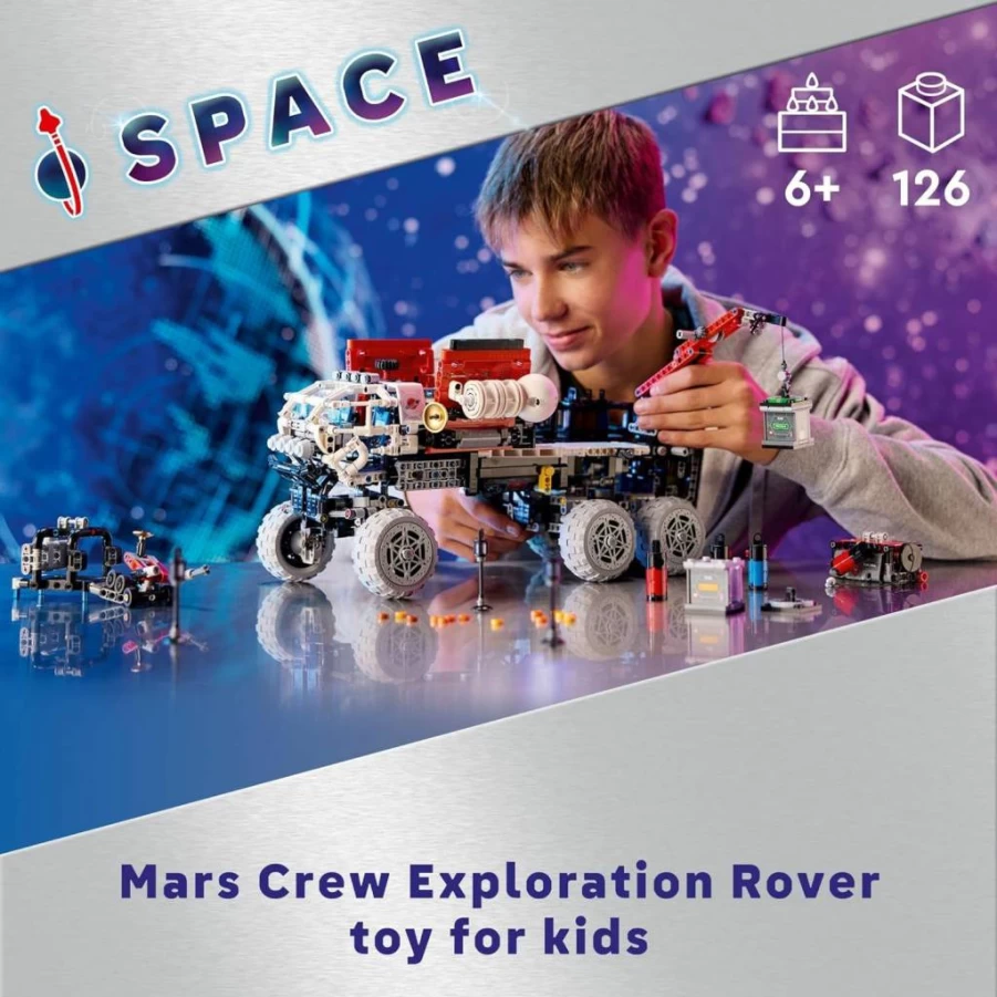 LEGO Technic NASA Mars Rover Building Kit 42180 – STEM Space Toy for Kids Ages 10+, Science Project Gift for Boys & Girls, Advanced Construction Set