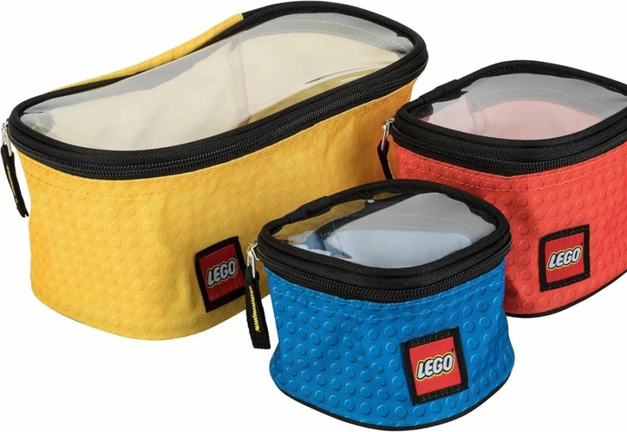 LEGO Brick Storage Box 3-Piece Set - Organizer Cubes for Building Blocks with Stackable Design