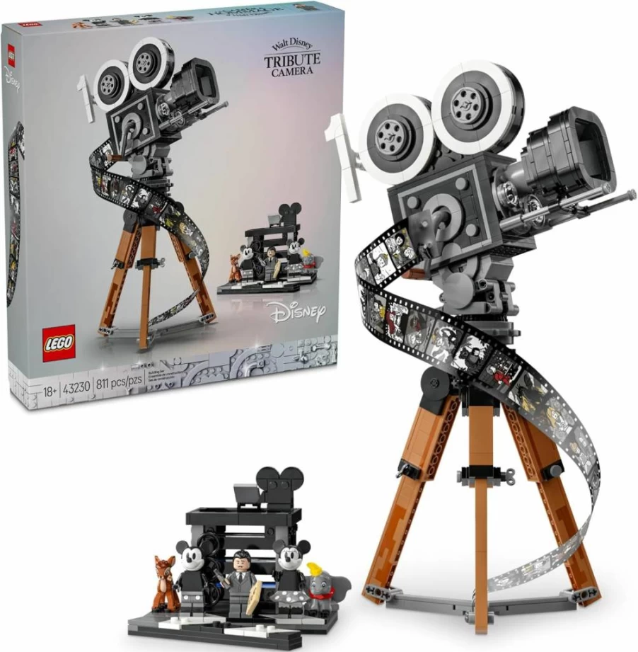 LEGO Disney Collectible Camera Building Set 43230 - Walt Disney Tribute Model for Adult Fans, Creative Play & Display, Unique Gift for Disney & LEGO Enthusiasts