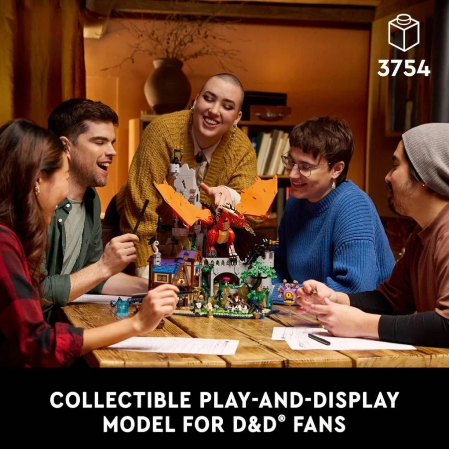 LEGO Ideas Dungeons & Dragons Red Dragon's Tale 21348 Building Set for Adults, Fantasy Model Kit for Display, D&D Gift, Collaboration with Wizards of the Coast