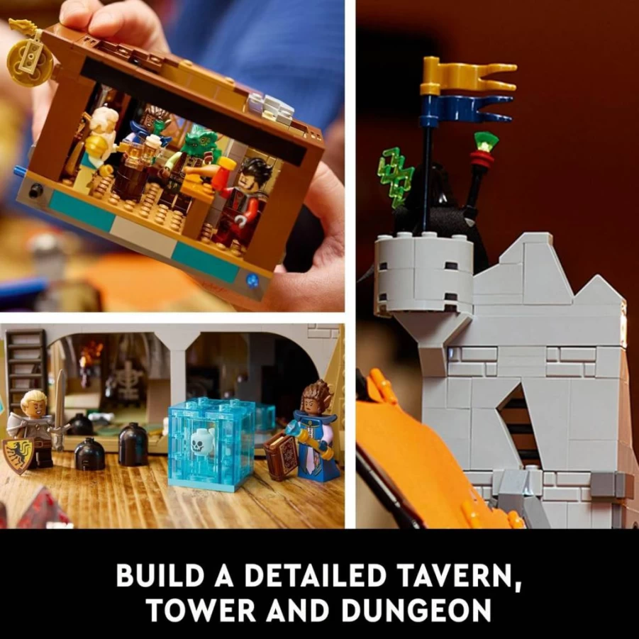LEGO Ideas Dungeons & Dragons Red Dragon's Tale 21348 Building Set for Adults, Fantasy Model Kit for Display, D&D Gift, Collaboration with Wizards of the Coast