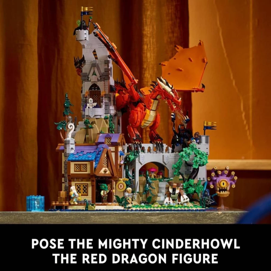 LEGO Ideas Dungeons & Dragons Red Dragon's Tale 21348 Building Set for Adults, Fantasy Model Kit for Display, D&D Gift, Collaboration with Wizards of the Coast