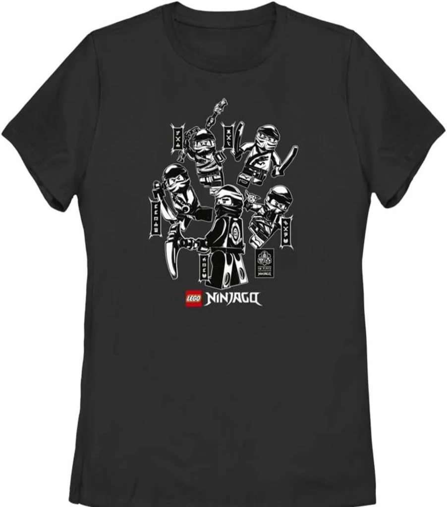 Fifth Sun Women's Short Sleeve Tee - Lego Ninjago Ninja Group Graphic T-Shirt