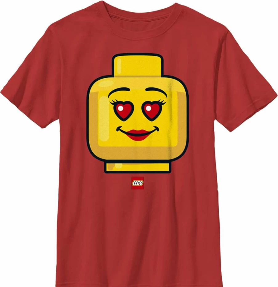 Fifth Sun Boys' Lego Heart Eyes Graphic Short Sleeve T-Shirt for Kids