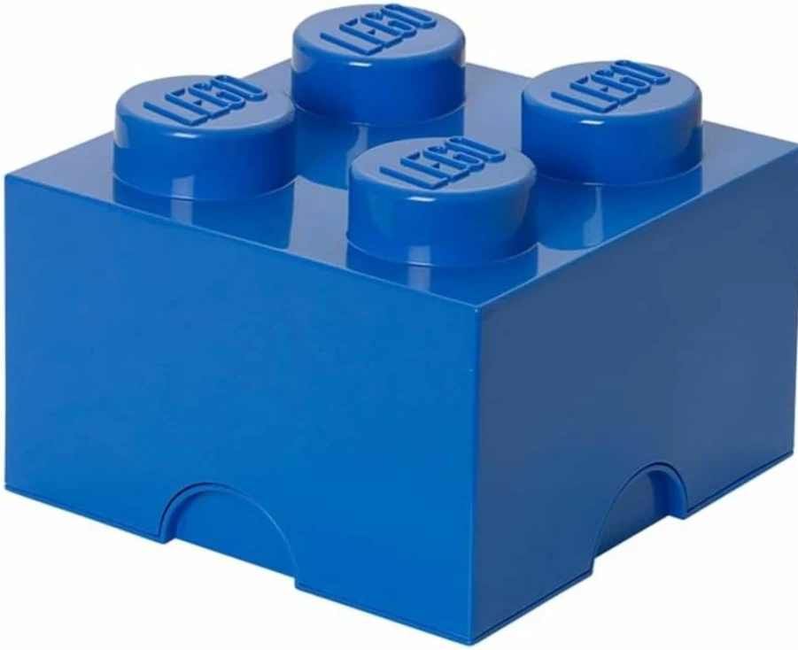 LEGO Brick 2 Storage Box - Stackable Bright Red Brick-Shaped Organizer for LEGO Toys - Room Copenhagen L4002R