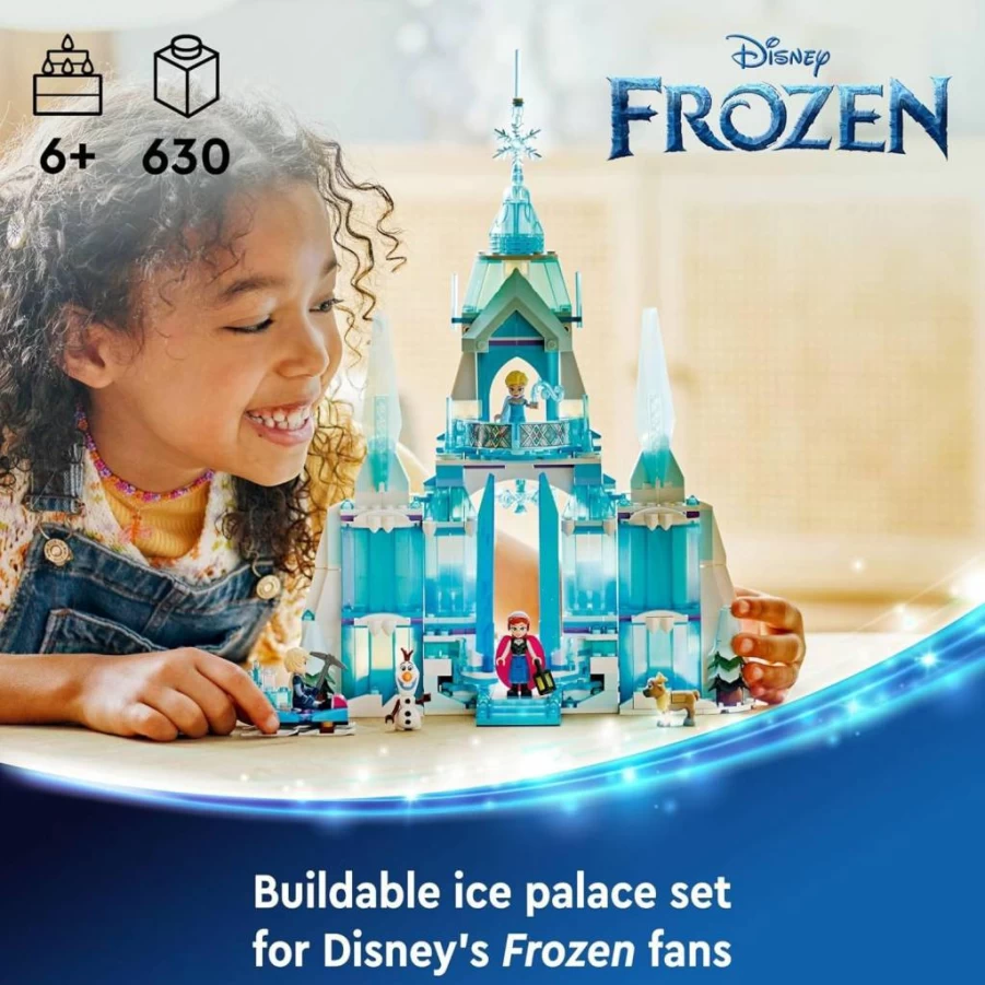 LEGO Disney Frozen Elsa's Ice Palace 43244 Building Kit with Anna & Elsa Mini Dolls, Creative Castle Toy for Kids Ages 6+, Perfect Gift for Girls, Boys and Disney Fans