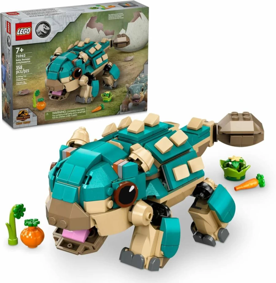 LEGO Jurassic World 76962 Baby Bumpy Ankylosaurus Dinosaur Building Toy Set for Kids Ages 7+, Camp Cretaceous Gift for Boys & Girls, Creative STEM Playset