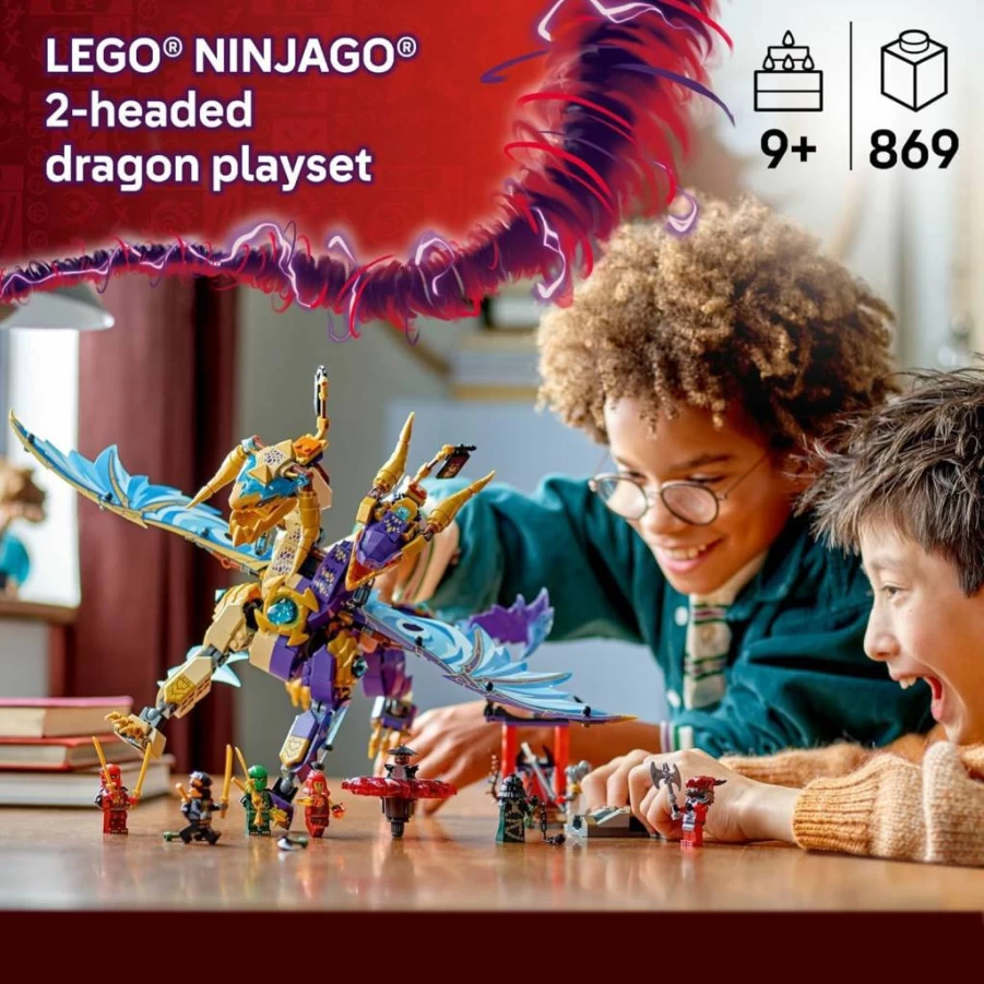 LEGO Ninjago 71836 Arc Dragon of Focus Battle Playset with 8 Minifigures, Kids Building Toy for Ages 9+, Birthday Gift for Boys and Girls, Dragons Rising Collection