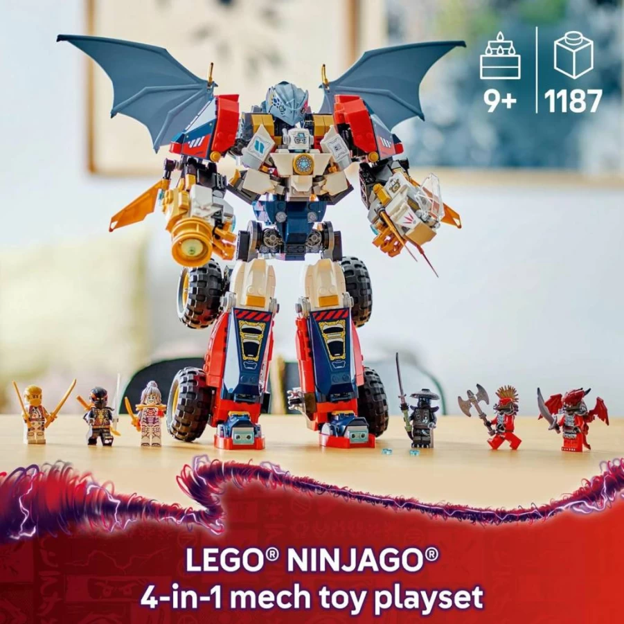 LEGO Ninjago Zane's Ultra Combiner Mech 71834 Building Set - 4-in-1 Ninja Toy with 6 Minifigures for Kids Ages 9+ | Birthday Gift for Boys and Girls