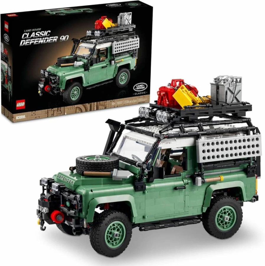 LEGO Icons 10317 Land Rover Defender 90 Classic Car Building Set for Adults, Off-Road Vehicle Model Kit, Perfect Graduation Gift for Men & Women