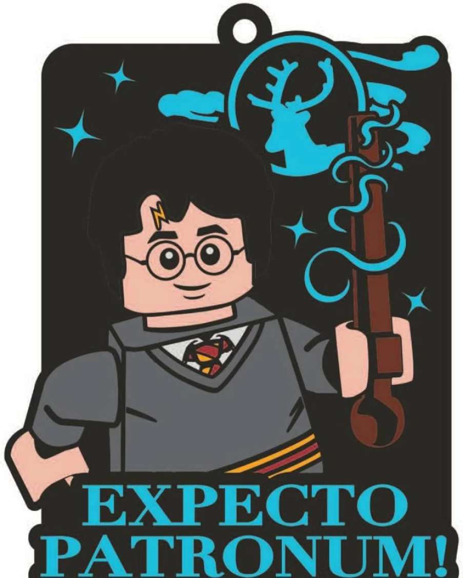 IQ Harry Potter Expecto Patronum Silicone Refrigerator Magnet - 4 Inch Collectible Fridge Magnet for Kitchen, Office, Lockers (LEGO Inspired)