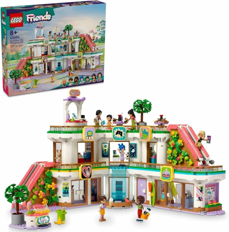 LEGO Friends Heartlake City Shopping Mall Building Set 42604 with Mini-Doll Figures, Creative Construction Toy for Kids Ages 8+, Perfect Gift for Boys and Girls to Develop Social Skills Through Play