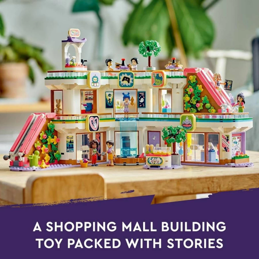 LEGO Friends Heartlake City Shopping Mall Building Set 42604 with Mini-Doll Figures, Creative Construction Toy for Kids Ages 8+, Perfect Gift for Boys and Girls to Develop Social Skills Through Play