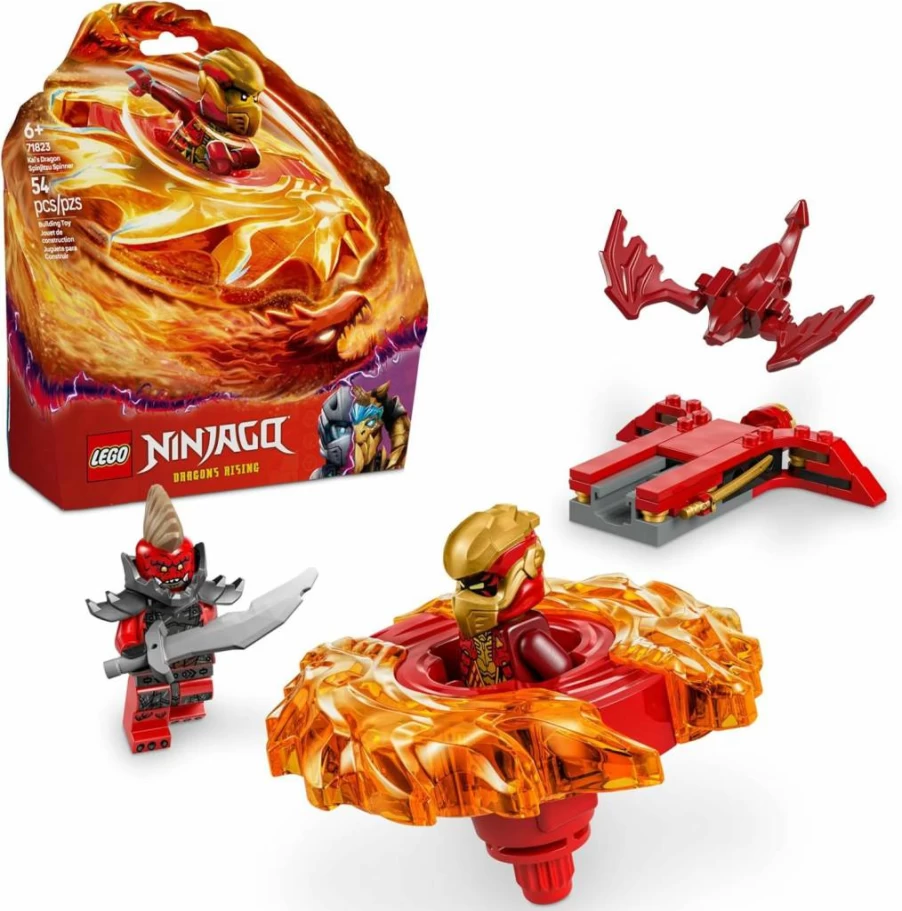 LEGO Ninjago 71823 Kai's Dragon Spinner Building Toy with 2 Minifigures, Spinjitzu Battle Set for Kids Ages 6+, Gift for Boys and Girls, Birthday Present
