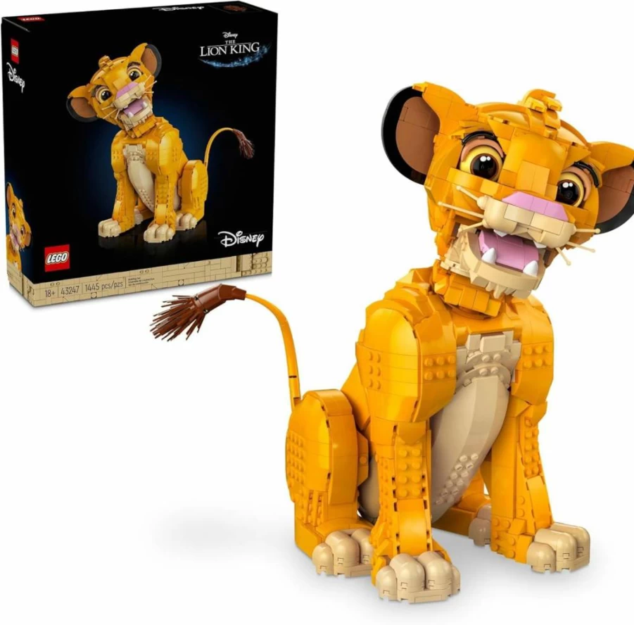 LEGO Disney The Lion King Simba Building Set 43247 - Collectible Adult DIY Craft Kit, Disney Movie Fan Gift, Buildable Display Figurine for Adults 18+