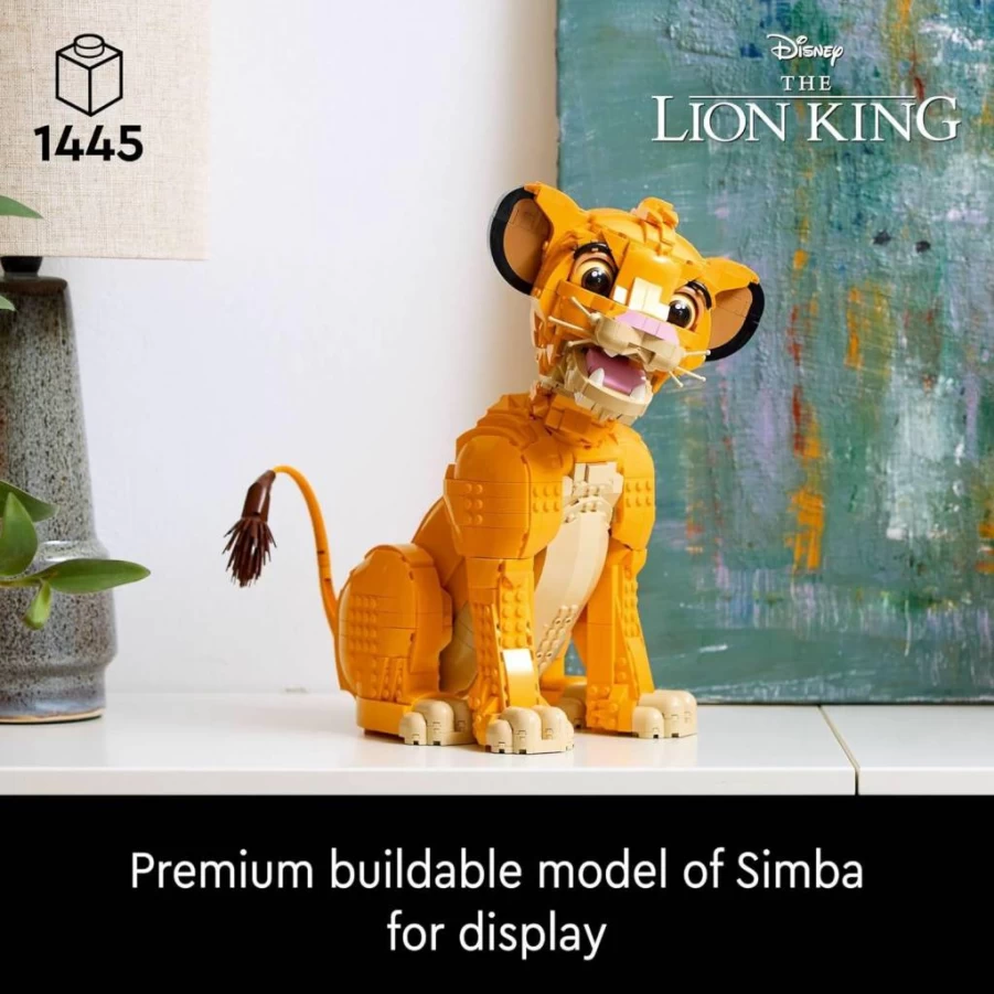 LEGO Disney The Lion King Simba Building Set 43247 - Collectible Adult DIY Craft Kit, Disney Movie Fan Gift, Buildable Display Figurine for Adults 18+