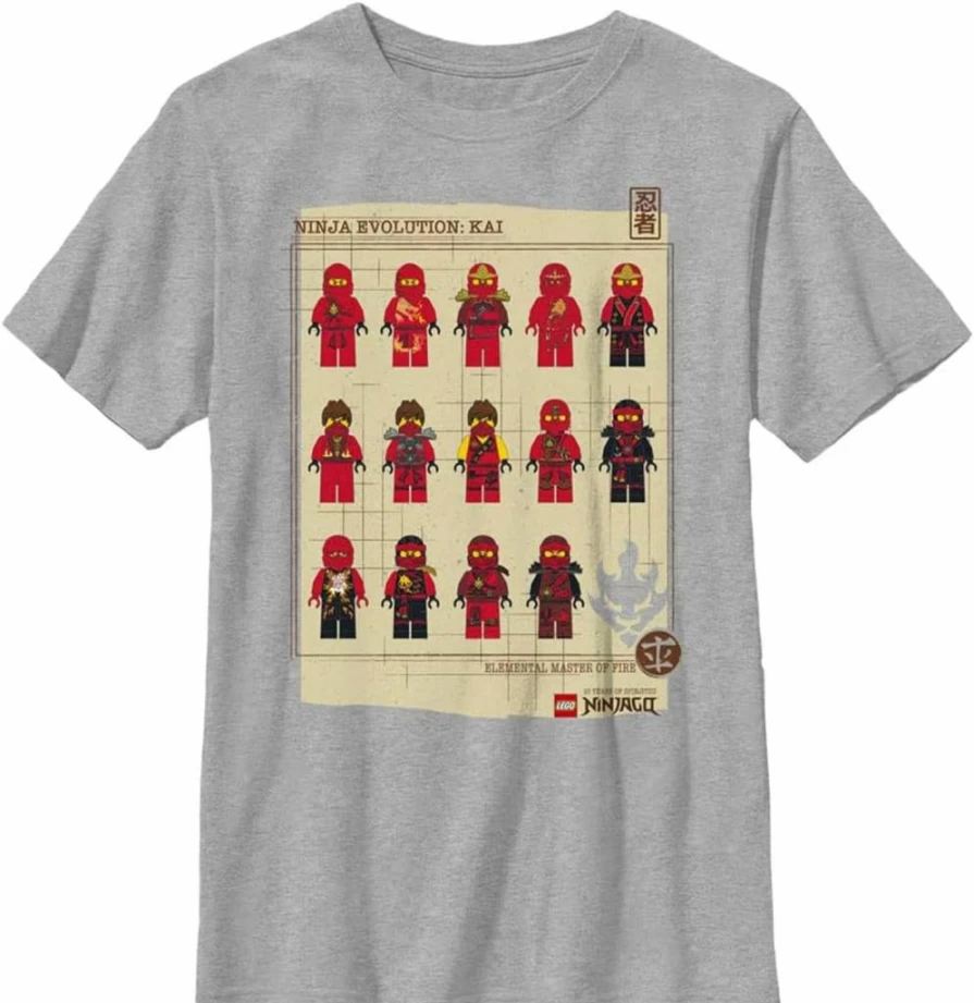 Fifth Sun Boys' Lego Ninjago Ninja Evolution Short Sleeve T-Shirt for Kids