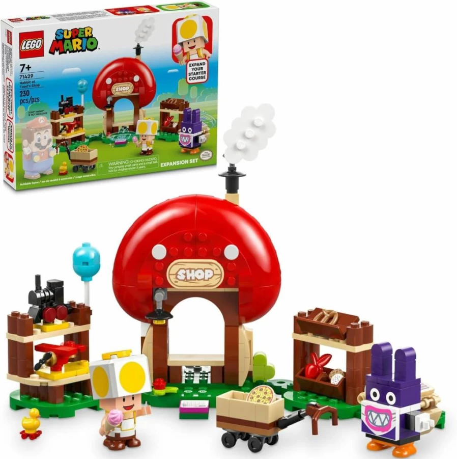 LEGO Super Mario 71429 Nabbit at Toad's Shop Expansion Set, Building Toy for Kids Ages 7+, Creative Gift for Gamers, Boys & Girls, Collectible Display Model