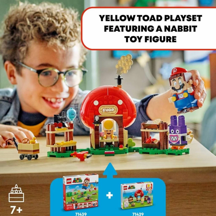 LEGO Super Mario 71429 Nabbit at Toad's Shop Expansion Set, Building Toy for Kids Ages 7+, Creative Gift for Gamers, Boys & Girls, Collectible Display Model