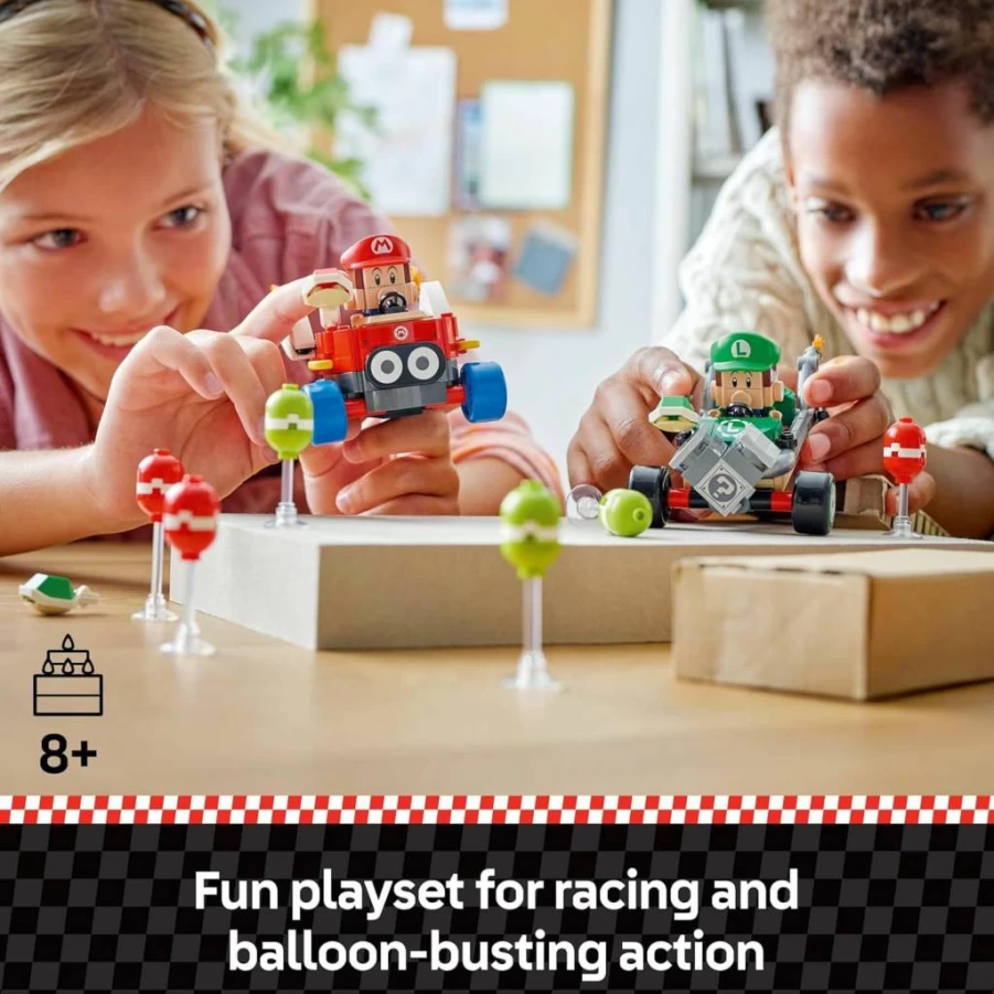 LEGO Super Mario 72034 Mario Kart Building Set with Baby Mario & Baby Luigi, Collectible Toy for Kids Ages 8+, Creative Birthday Gift for Nintendo Fans