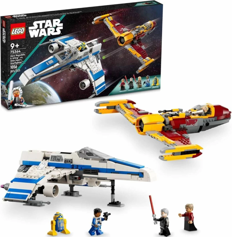 LEGO Star Wars 75364 Ahsoka New Republic E-Wing vs Shin Hati's Starfighter Building Set with 5 Minifigures, Ahsoka TV Series Inspired Playset for Kids & Collectors