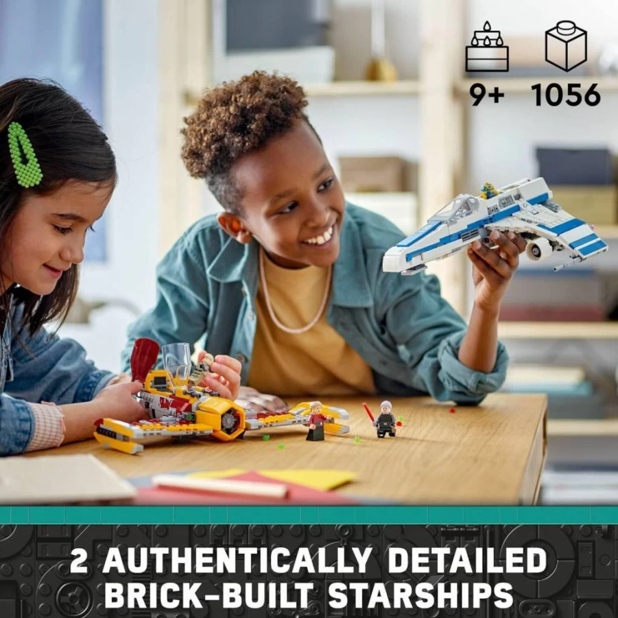 LEGO Star Wars 75364 Ahsoka New Republic E-Wing vs Shin Hati's Starfighter Building Set with 5 Minifigures, Ahsoka TV Series Inspired Playset for Kids & Collectors