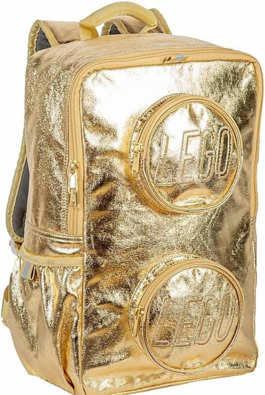 LEGO Gold Brick Backpack - Stylish Fashion Backpack for Adults & Kids
