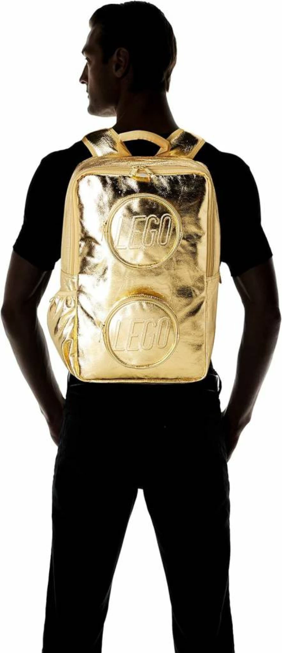 LEGO Gold Brick Backpack - Stylish Fashion Backpack for Adults & Kids