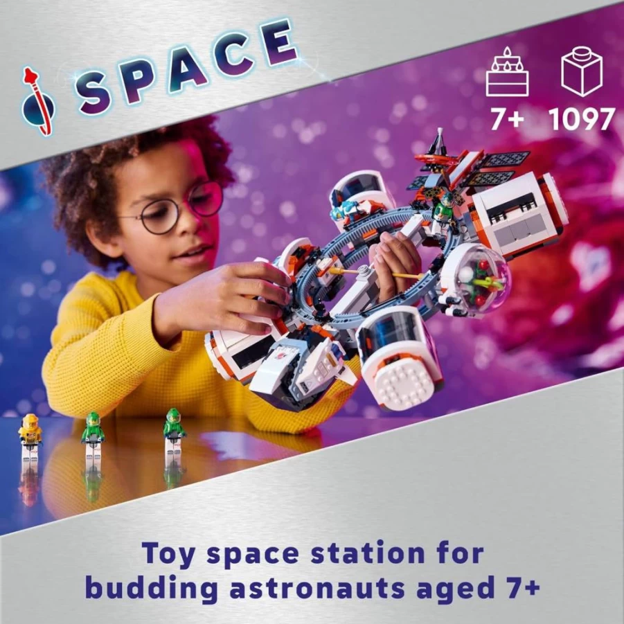 LEGO City Modular Space Station Building Set 60433 with 6 Astronaut Minifigures, STEM Science Toy for Kids Ages 7+, Creative Gift for Boys & Girls