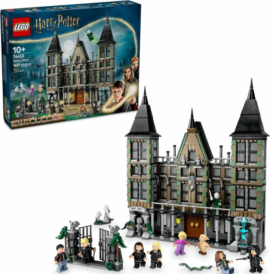 LEGO Harry Potter Malfoy Manor 76453 Building Set with 9 Minifigures, Collectible Construction Toy for Kids Ages 10+, Perfect Gift for Harry Potter Fans