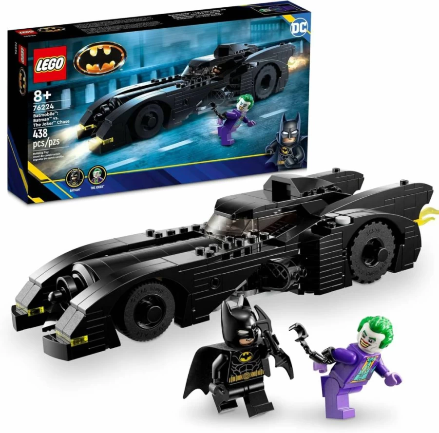 LEGO DC Batman Batmobile 76224 Building Set with Batman vs. The Joker Minifigures, Weapons & Playable Cockpit | Superhero Toy Gift for Kids Ages 8+