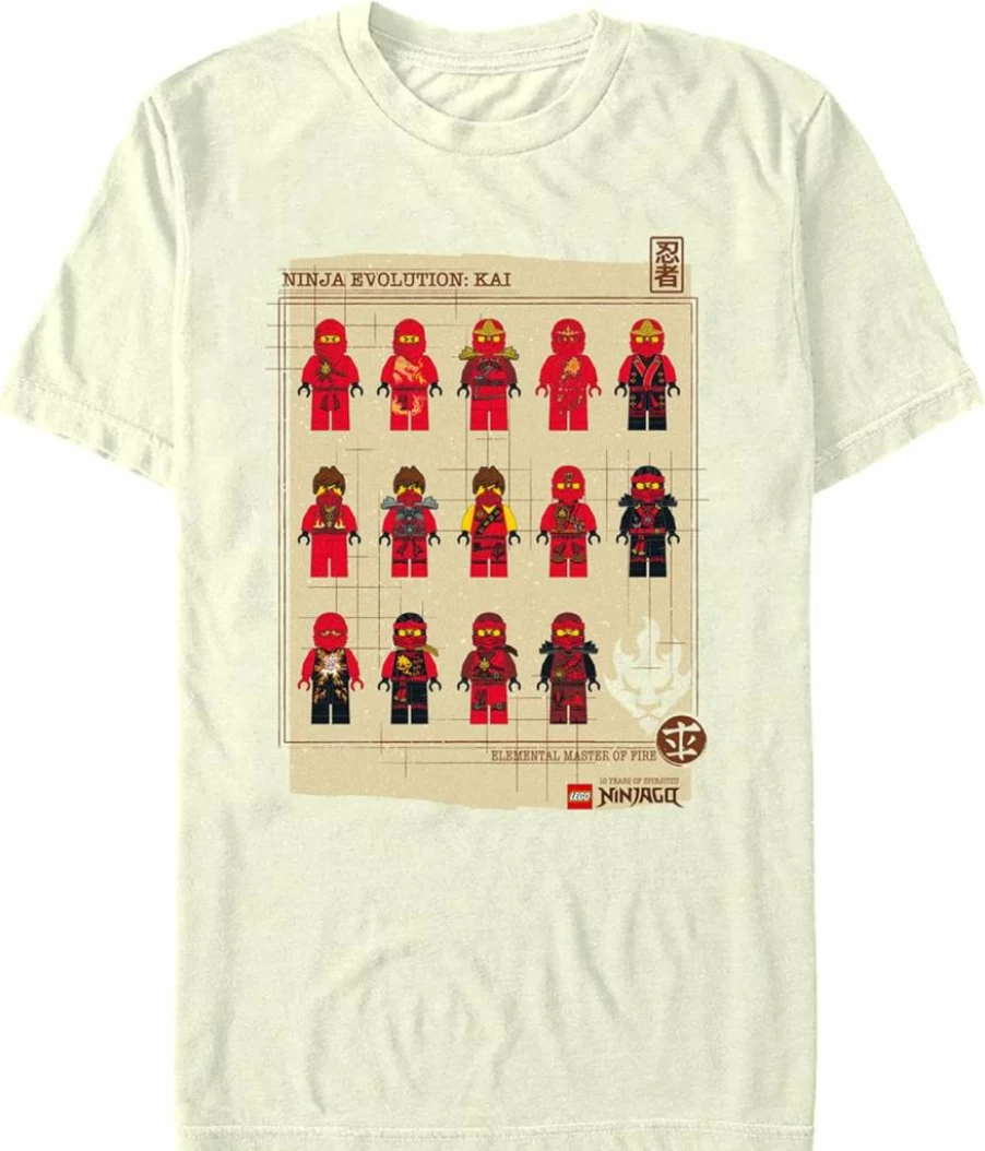 Fifth Sun Men's Lego Ninjago Ninja Evolution Graphic Short Sleeve T-Shirt