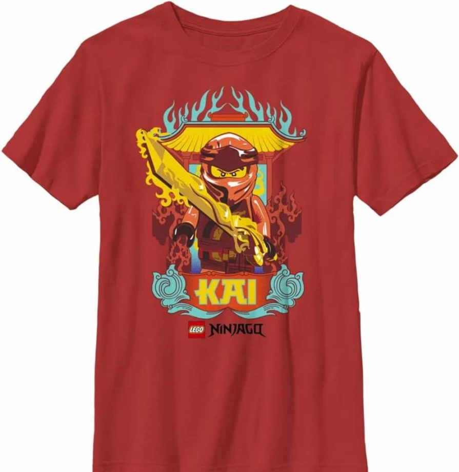 Fifth Sun Boys' Lego Ninjago Kai Graphic Short Sleeve T-Shirt for Kids