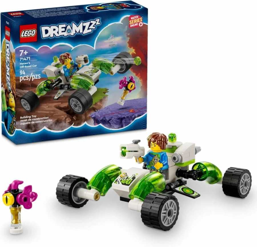 LEGO Dreamzzz 71471 Mateo's Off-Road Car Building Toy Set with Action Figure, Dune Buggy & Quadcopter Models, Creative STEM Gift for Kids Ages 7+