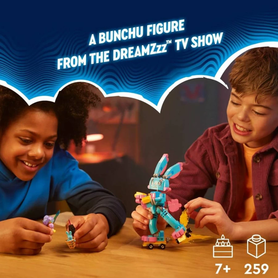 LEGO Dreamzzz 71453 Izzie and Bunchu The Bunny Building Set with Minifigures, 2-in-1 Creative Toy for Kids Ages 7+