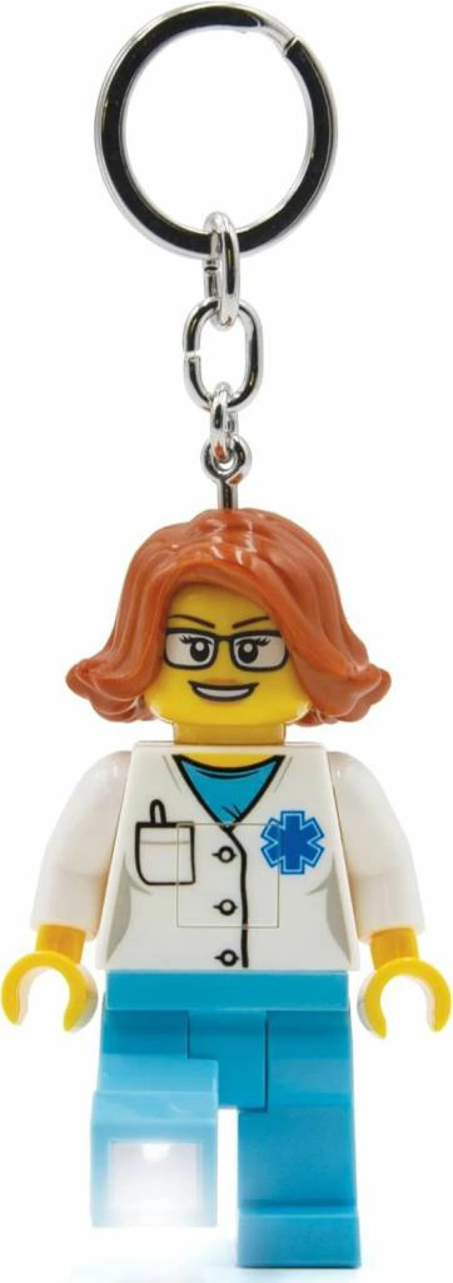 IQ 3 Inch Tall Doctor Lego-Style Figure Keychain with Light - Ke185H