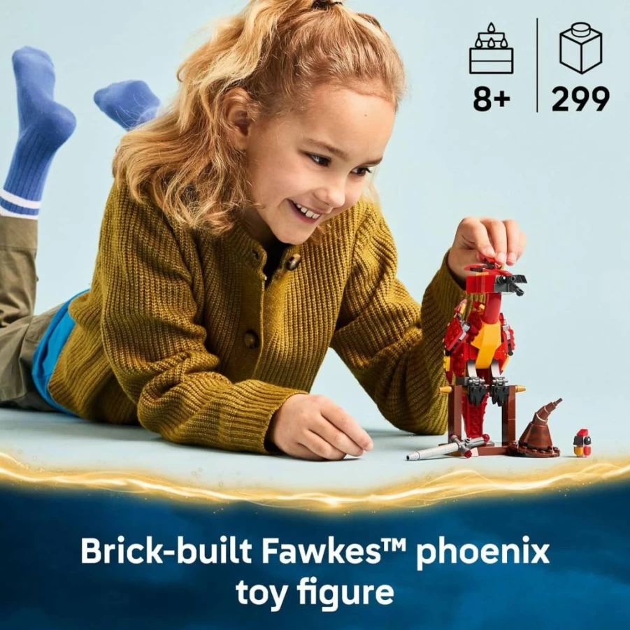 LEGO Harry Potter Fawkes Dumbledore's Phoenix Building Set 76448 - Creative Toy for Kids Ages 8+, Collectible Gift for Boys and Girls, Pretend Play & Learning Fun