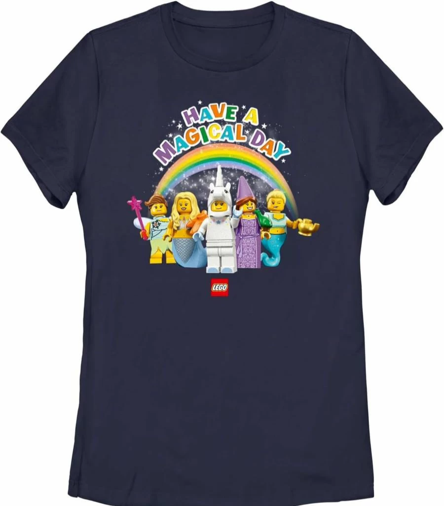 Fifth Sun Women's Short Sleeve T-Shirt - Lego Iconic Magical Day Graphic Tee