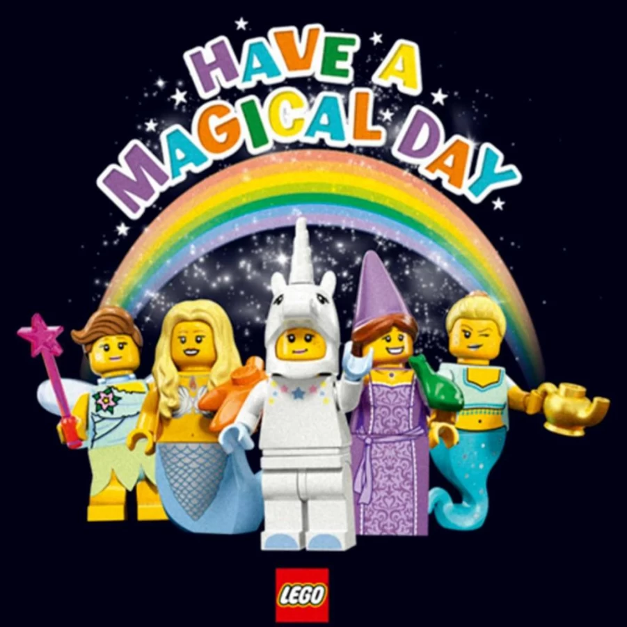 Fifth Sun Women's Short Sleeve T-Shirt - Lego Iconic Magical Day Graphic Tee