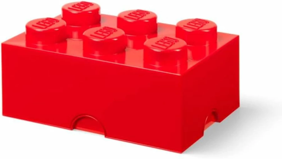 Lego Storage Brick Box by Room Copenhagen - Stackable Cool Yellow Brick 8 Organizer for Toys