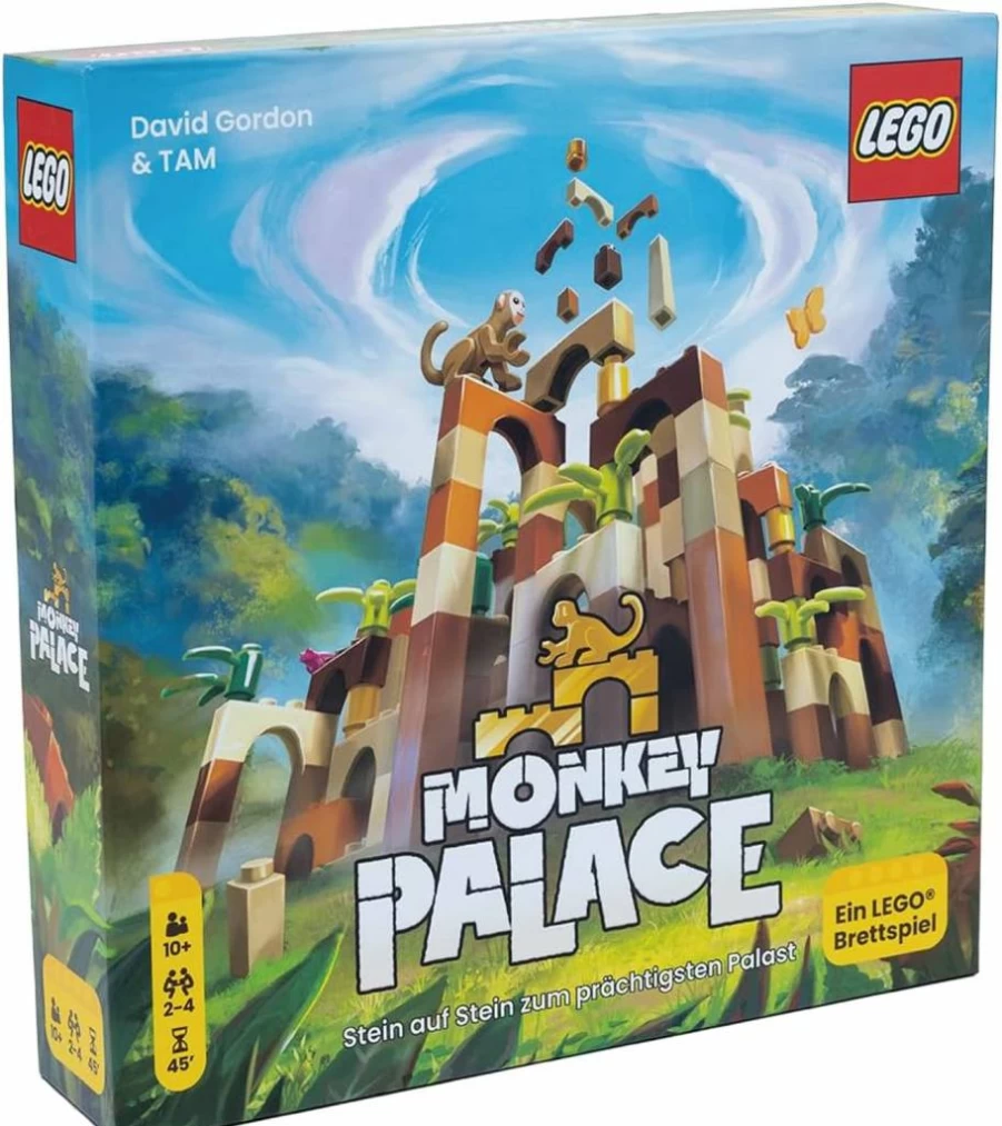 Bezzerwizzer Monkey Palace: Fun Family Lego Board Game for Kids & Adults - Build a Magnificent Palace, Ages 10+, 2-4 Players, 45 Min Playtime