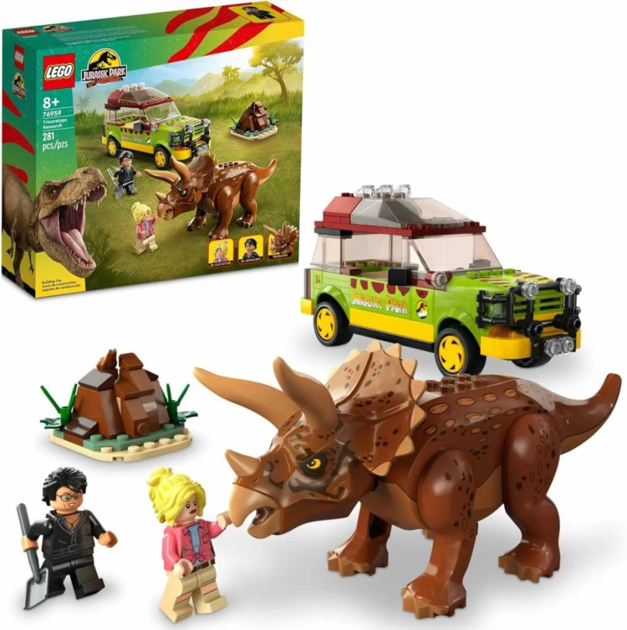 LEGO Jurassic World 76959 Triceratops Dinosaur Toy Set with Buildable Ford Explorer Car, Dinosaurs Figures, Creative Gift for Kids Ages 8+