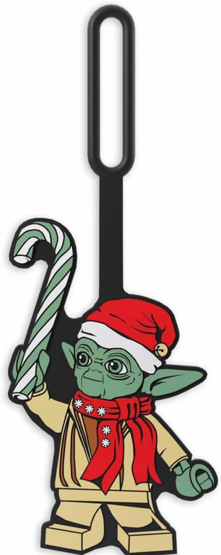 IQ Star Wars Yoda Silicone Luggage Tag - 6.5 Inch Writable Travel ID Tag for Suitcase, Backpack, Carry-On (Lego Inspired)