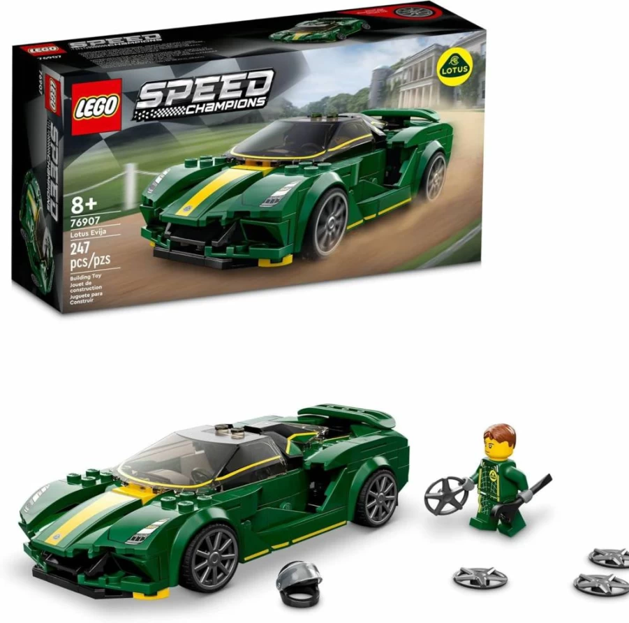 LEGO Speed Champions Lotus Evija 76907 Building Kit, Race Car Model with Minifigure for Kids & Collectors