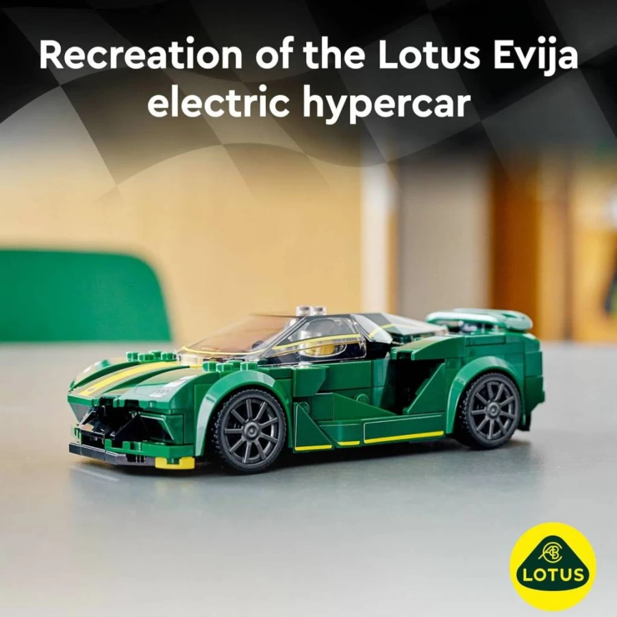 LEGO Speed Champions Lotus Evija 76907 Building Kit, Race Car Model with Minifigure for Kids & Collectors