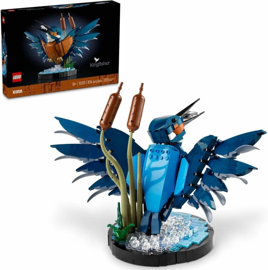 LEGO Icons Kingfisher Bird Building Set 10331 - Creative DIY Model Kit for Adults, Home & Office Decor, Perfect Gift for Bird Lovers & LEGO Enthusiasts