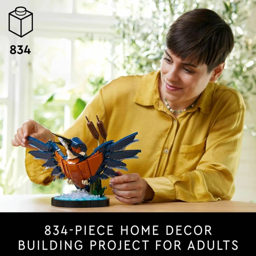LEGO Icons Kingfisher Bird Building Set 10331 - Creative DIY Model Kit for Adults, Home & Office Decor, Perfect Gift for Bird Lovers & LEGO Enthusiasts