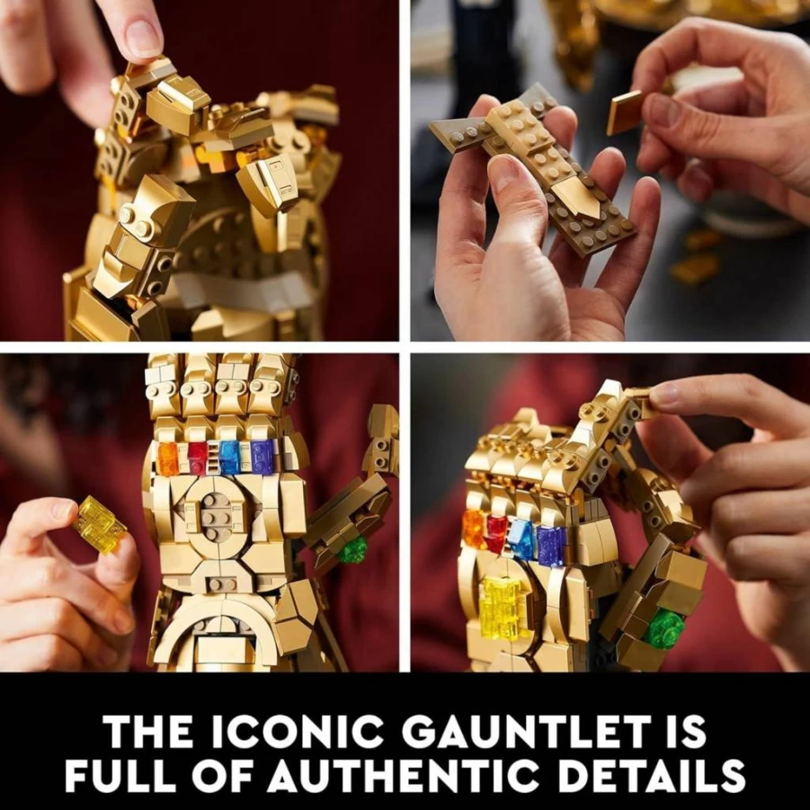 LEGO Marvel Avengers Thanos Infinity Gauntlet Building Set 76191 - Collectible Model Kit with Infinity Stones, Adult Display Decor & Gift for Teens