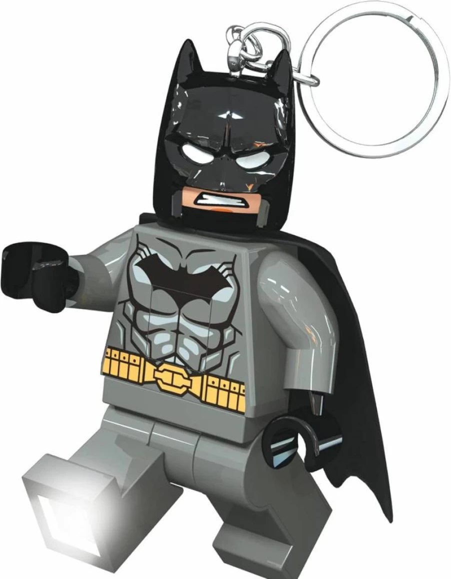 IQ Batman Superhero Keychain - 3 Inch Tall Collectible Light-Up Figure with Keyring, DC Comics Inspired