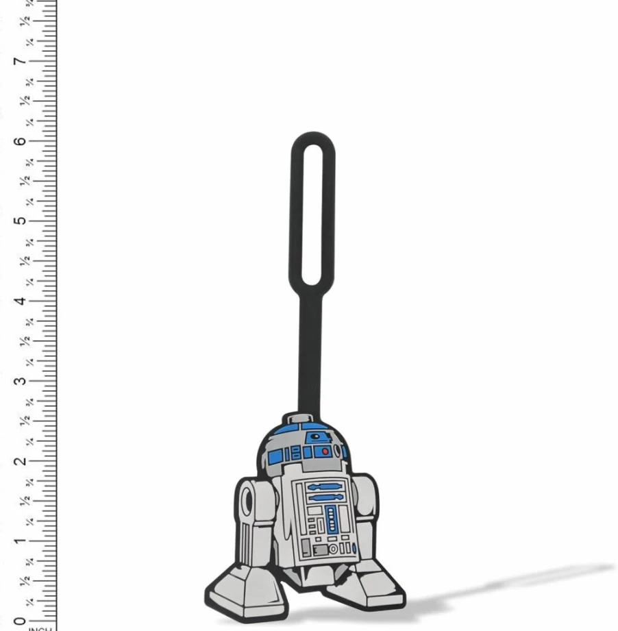 IQ R2-D2 Silicone Luggage Tag for Travel - Star Wars Inspired Writable ID Tag for Suitcase, Backpack, 6.5 Inch Durable Luggage Accessory